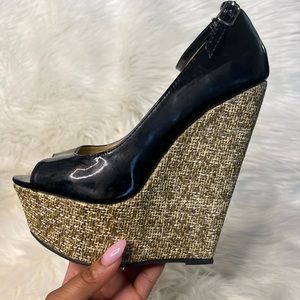 Cute Open Toe Wedge Platform Heels WMS 8.5